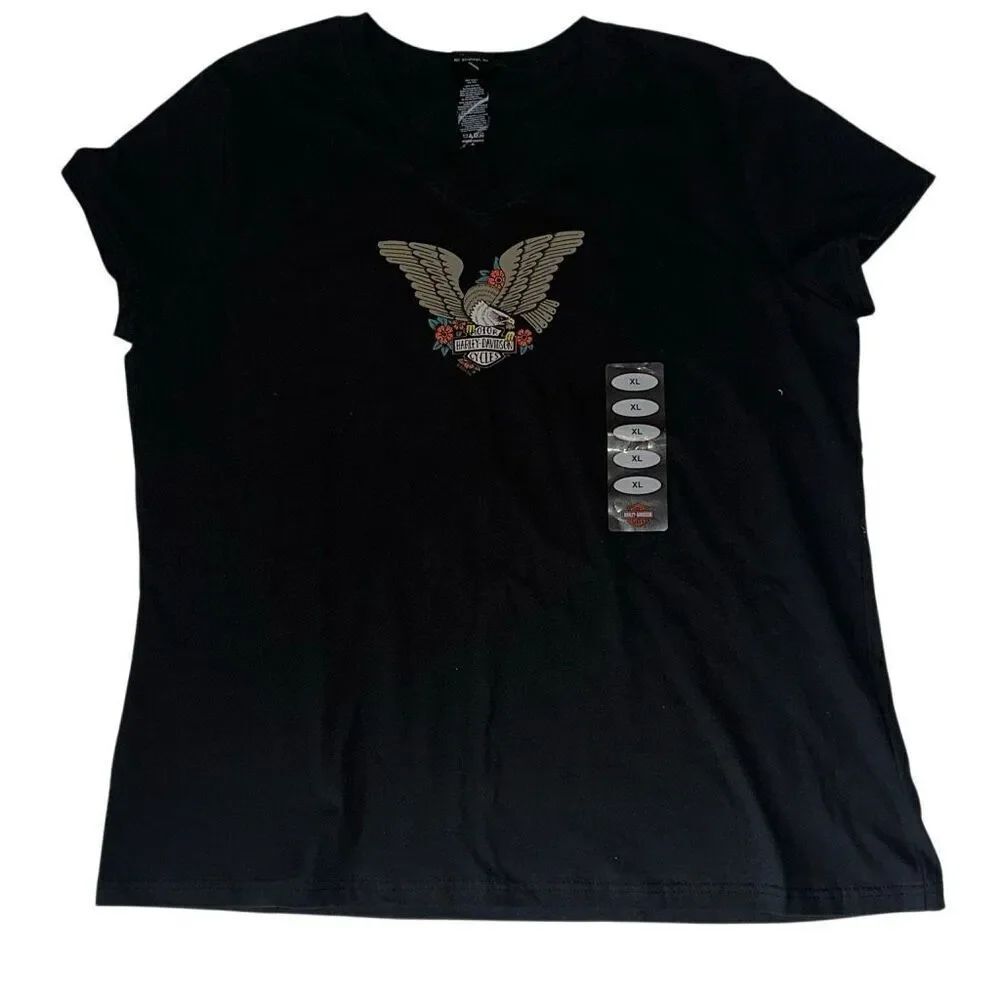*NEW* Harley -Davidson Motors Black Tee Ladies size XL